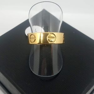 18 k Gold Plated Stainless Steel 6mm Ring
